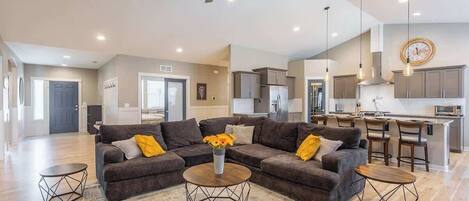 TV, fireplace, video games
