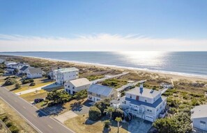 Exterior - Spacious  6-bedroom Oceanfront home! Pet Friendly! Sleeps 14! (Oak Island)