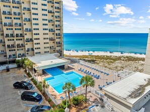 Exterior - Gulf-front 2BR/2.5BA w/ free beach service, 2 kings & bunks. Owner-managed gem! (Panama City Beach)