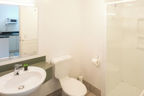 Ducha, secador de pelo, toallas