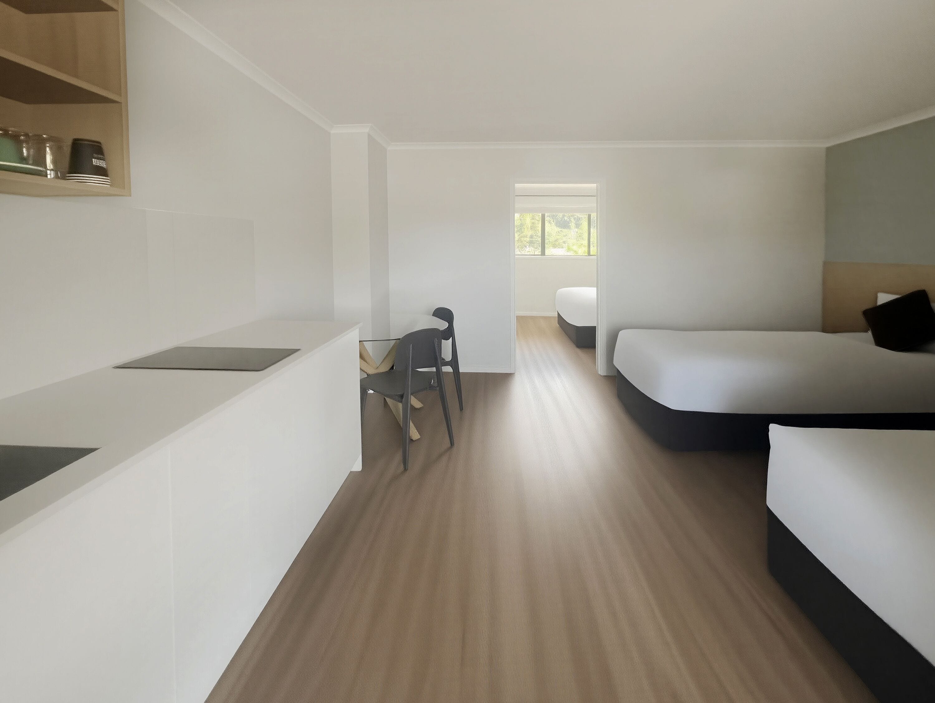 Familjelägenhet - 1 sovrum | Vardagsrum