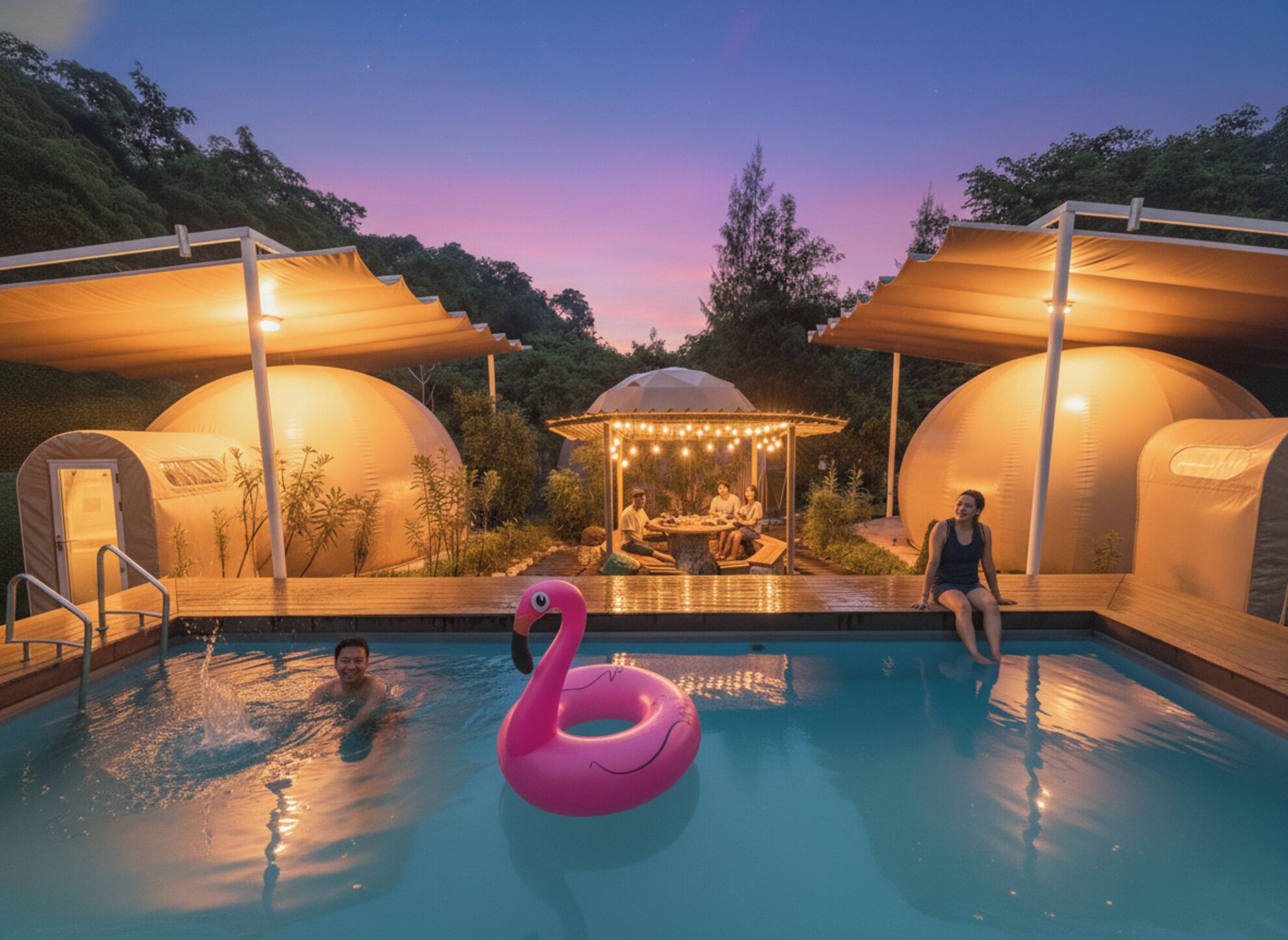 Titan Glamp | Premium bedding, down comforters, in-room safe, blackout drapes