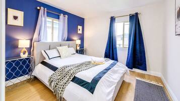 Desk, iron/ironing board, travel cot, free WiFi