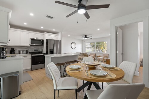 Newly renovated 3BR/2BA home with modern finishes, fast WiFi, central A/C,