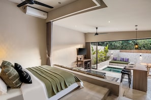 Villa Deluxe, 1 chambre, non-fumeurs | Literie de qualité supérieure, coffres-forts dans les chambres, bureau