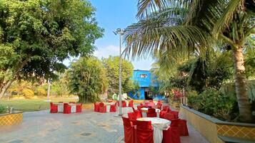 Outdoor banquet area