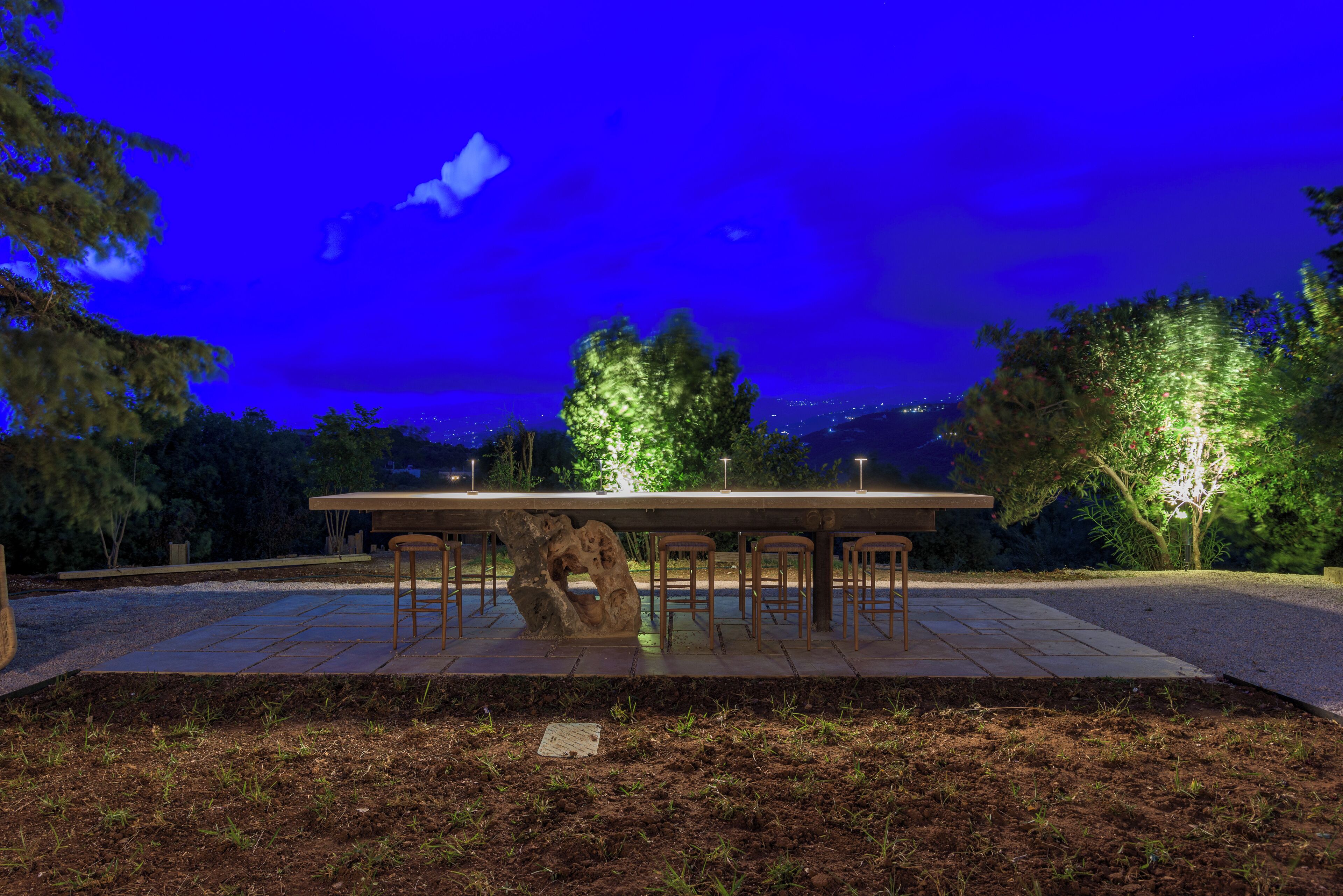 Villa, 4 Schlafzimmer, eigener Pool, Blick auf den Innenhof | Wohnbereich