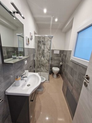Sèche-cheveux, bidet, serviettes fournies, savon