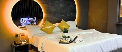 Wi-Fi de cortesia, roupa de cama