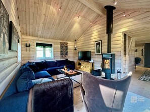 Fernseher, Kamin, Bücher