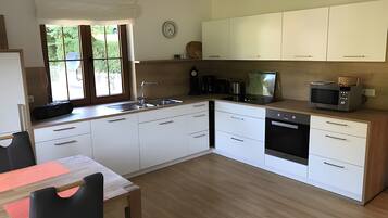 Microwave, oven, stovetop, dishwasher