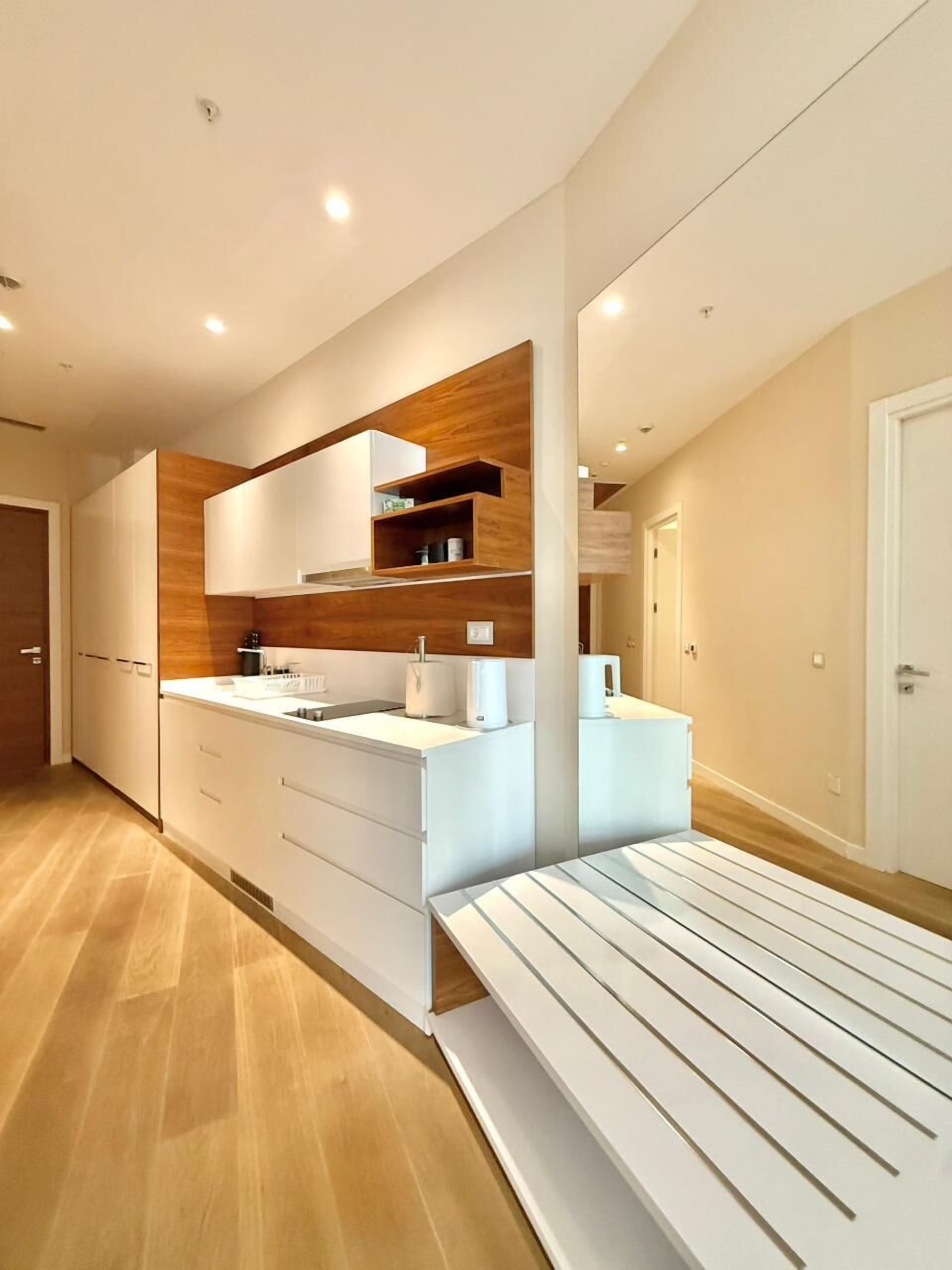 Family Studio, Balcony, City View | Private kitchen | Electric kettle