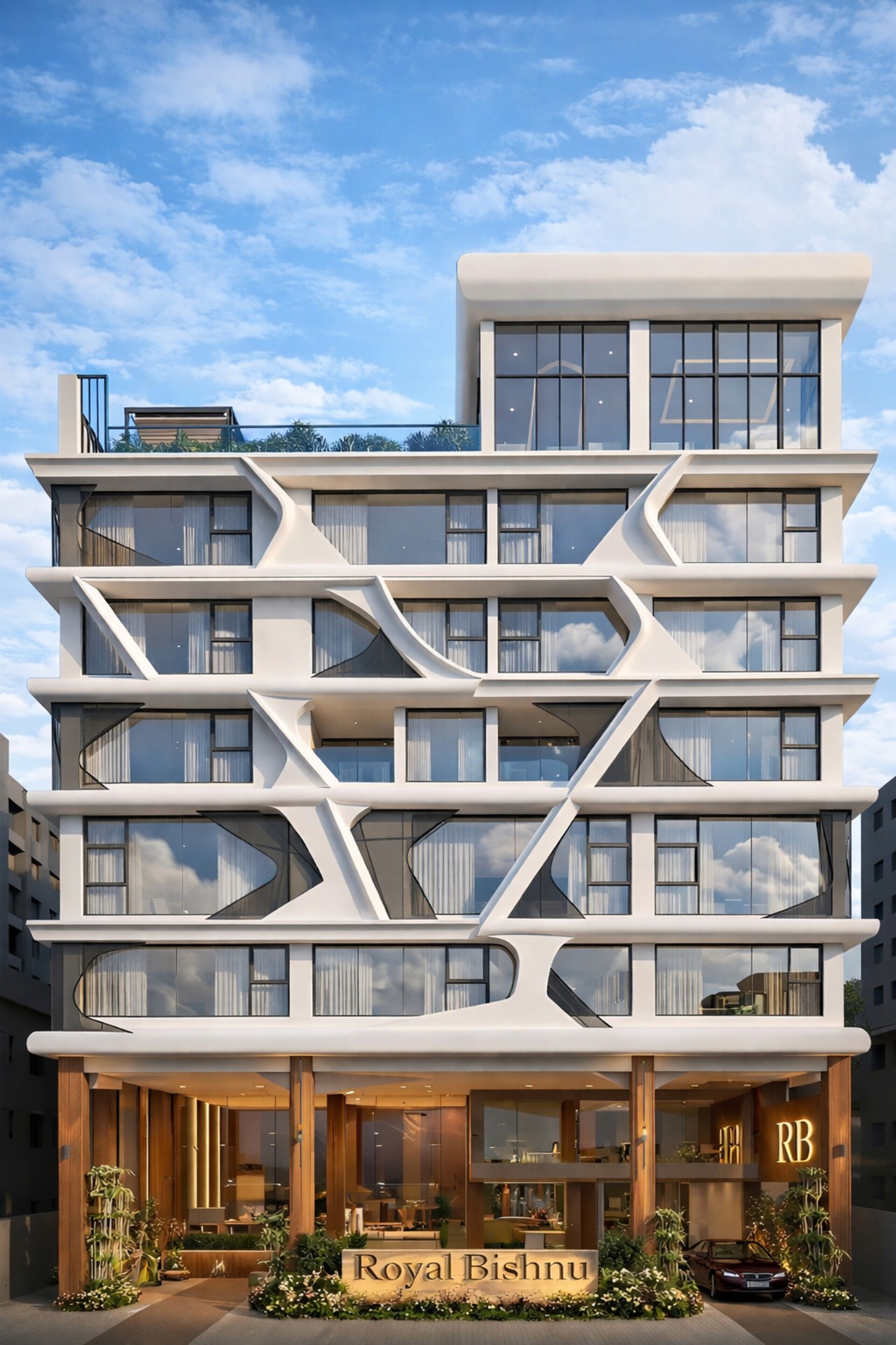 Façade de l’hébergement