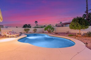 A heated pool