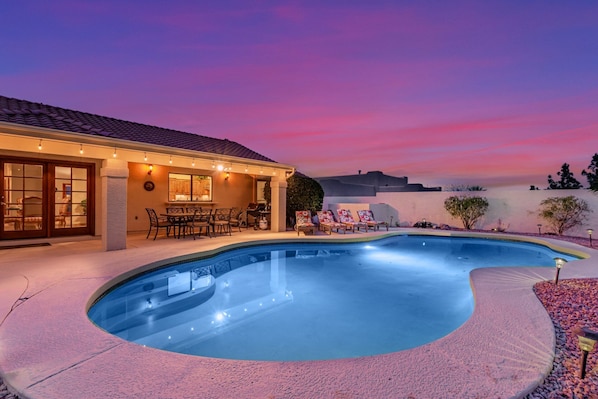 A heated pool