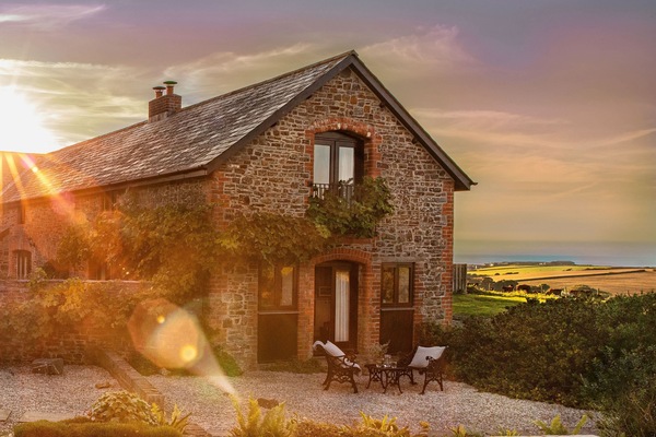 Vine Cottage, Patio, Sea View | Terrace/patio