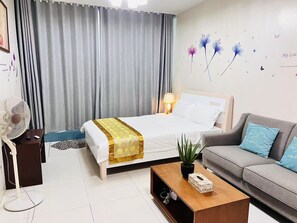 1 室のベッドルーム、アイロン / アイロン台、WiFi、ベッドシーツ