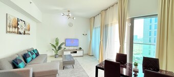 Modern 1-bedroom apartment with fitness room, swimming and Sauna