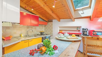 Family Apartment, 2 Bedrooms, Microwave (Skylight) | Private kitchen