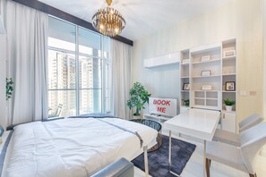 Apartment - Awesome Studio Apartment With Burj Khalifa View at Business Bay (Dubai)