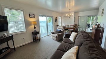 Smart TV, video games, foosball, books