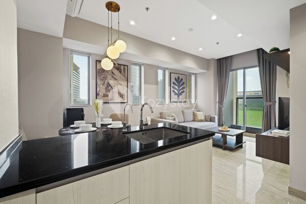 Apartment, 2 Schlafzimmer, Stadtblick | Eigene Küche | Großer Kühlschrank, Mikrowelle, Herdplatte, Reiskocher