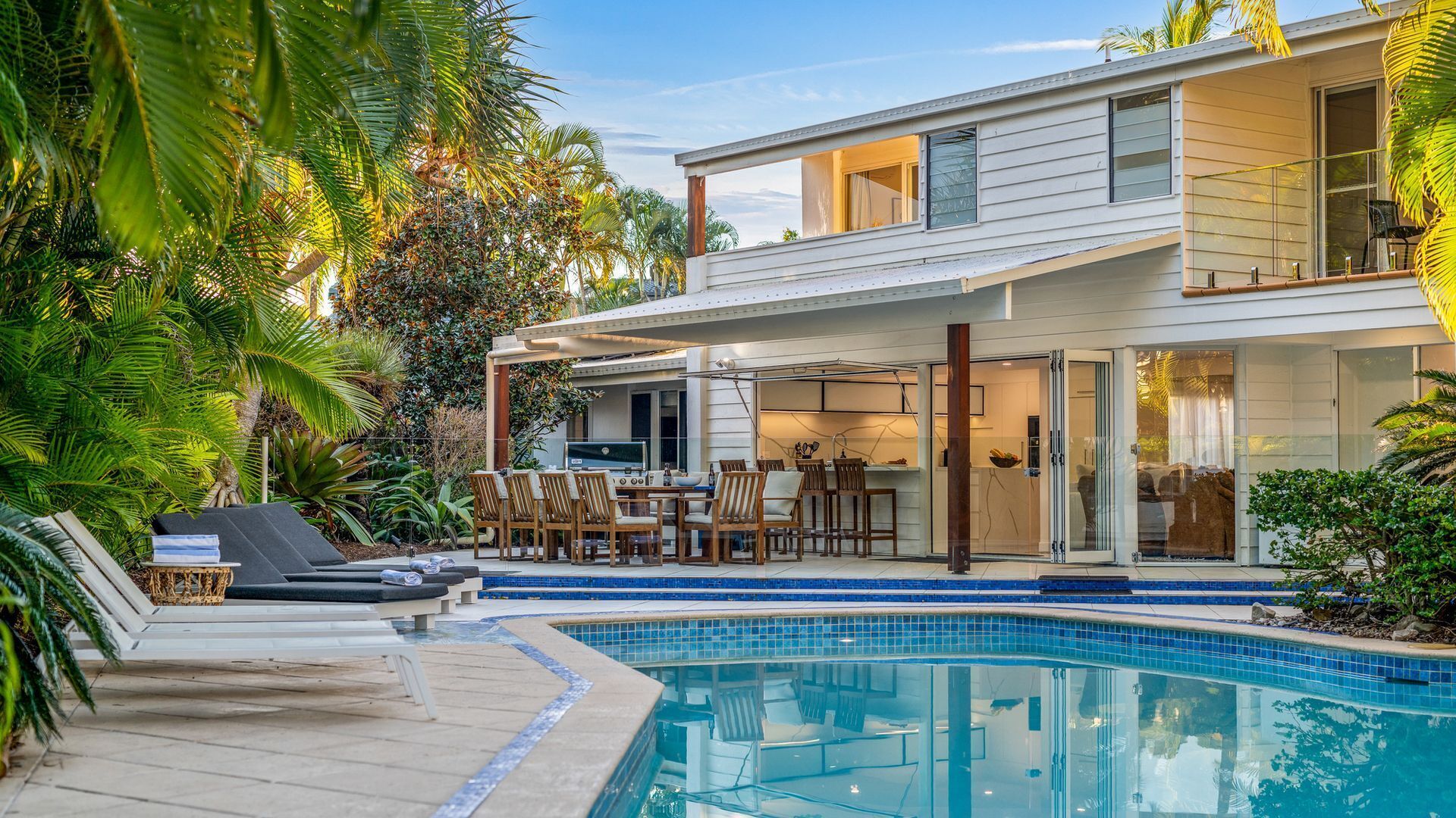 A heated pool