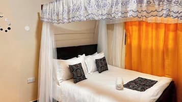 1 quarto, acesso à internet, roupa de cama
