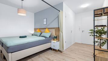 1 bedroom, iron/ironing board, travel crib, WiFi