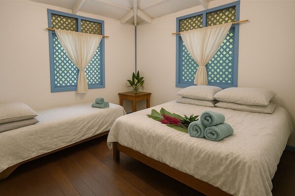 2 bedrooms, desk, free WiFi, bed sheets