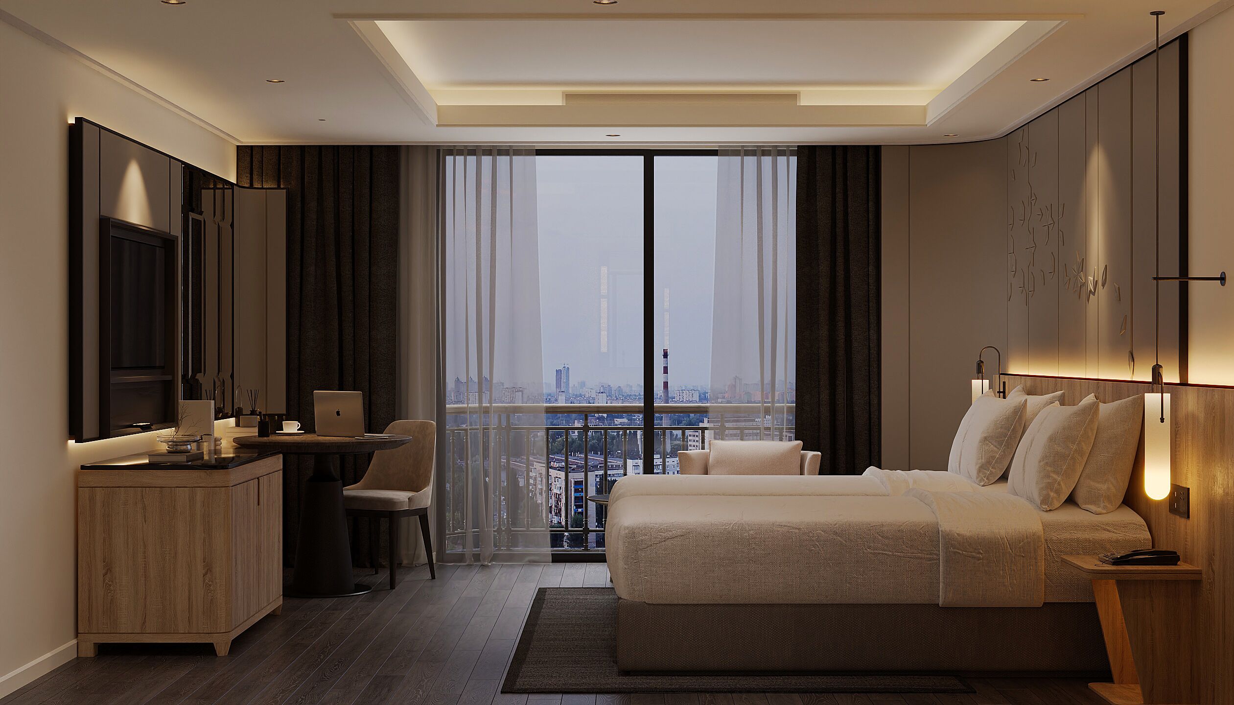 Prestige Suite Double or Twin Balcony City View | Premium bedding, memory foam beds, minibar, in-room safe