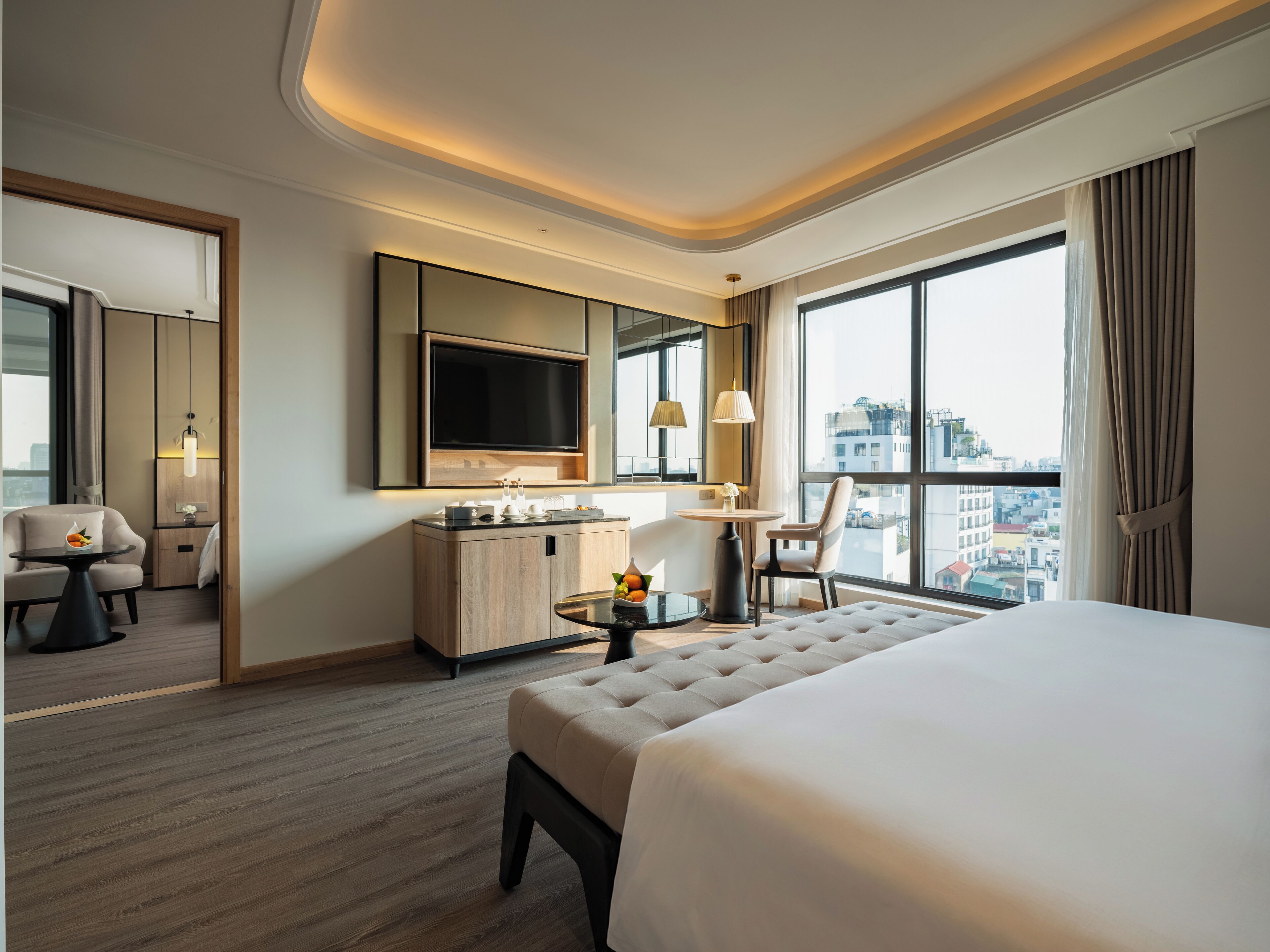 Chambre, chambres communicantes, vue ville (Railway)