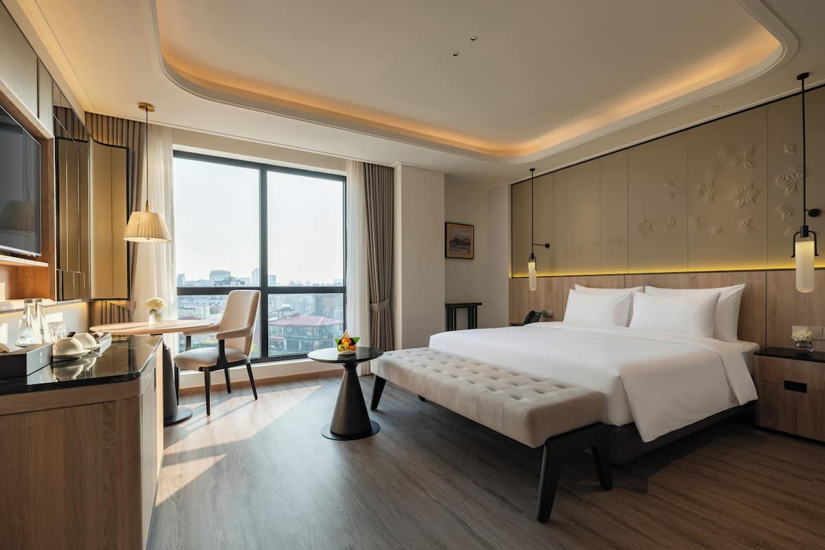 Premium bedding, memory-foam beds, minibar, in-room safe