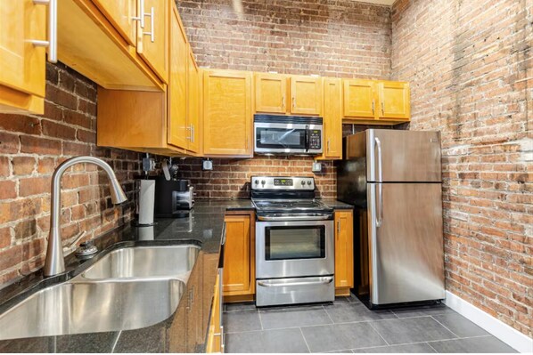 Microwave, oven, stovetop, dishwasher