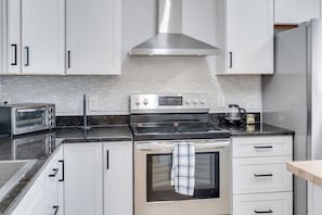 Microwave, oven, stovetop, dishwasher