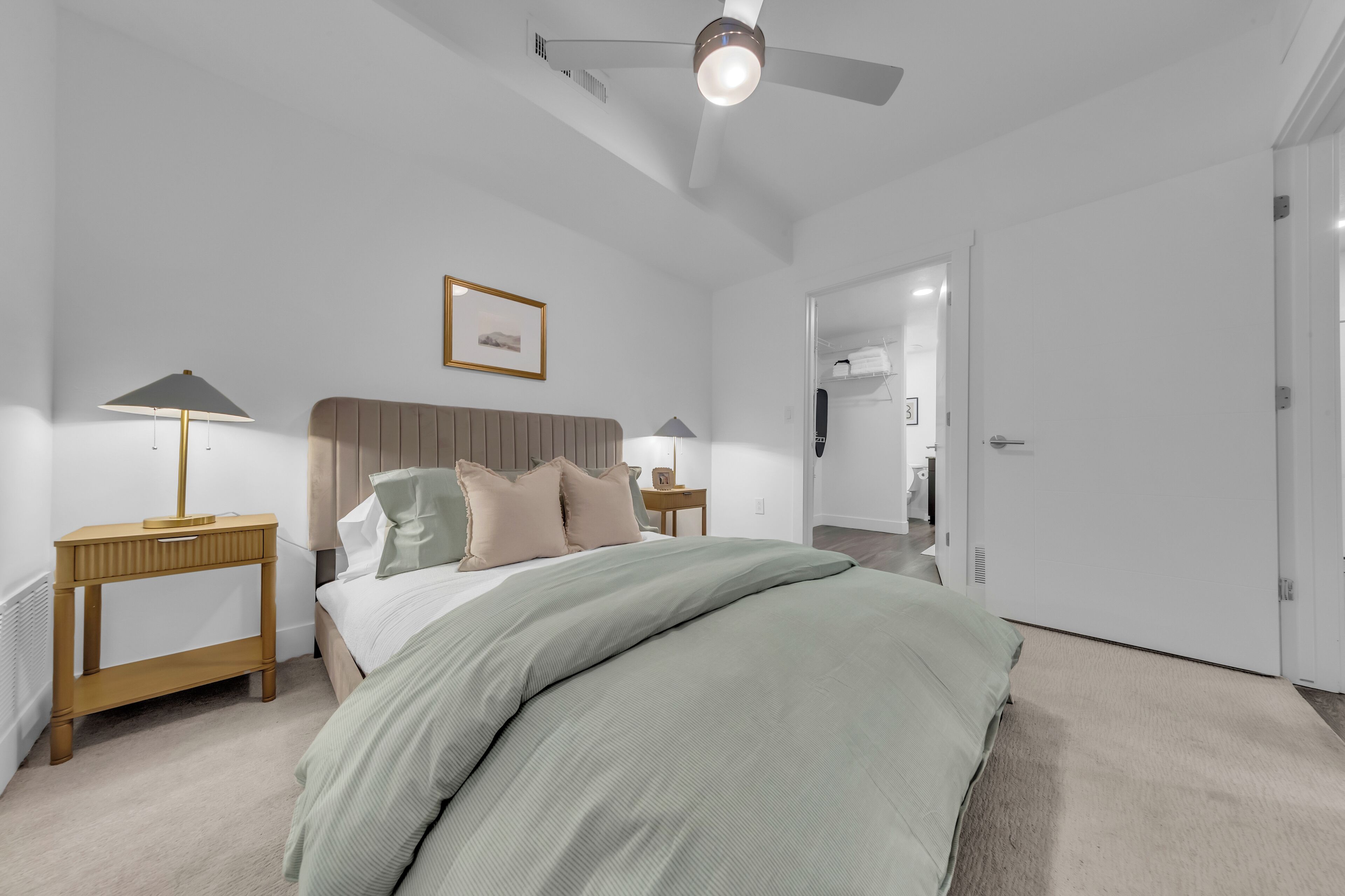 1 bedroom, iron/ironing board, bed sheets