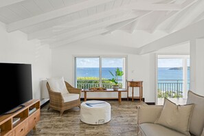 Smart TV, libros y estéreo