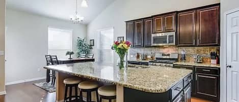 Microwave, oven, stovetop, dishwasher