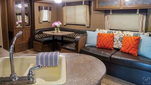 Interior - Waterfront, cozy 2-bedroom camper on Rough River Lake (Westview)