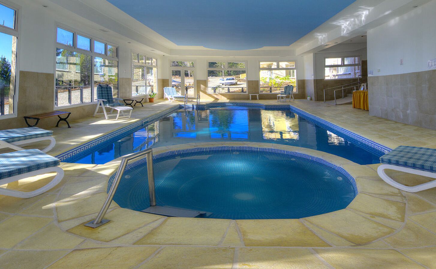 Indoor pool, a heated pool
