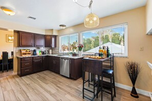 Microwave, oven, stovetop, dishwasher