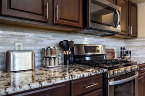 Microwave, oven, stovetop, dishwasher