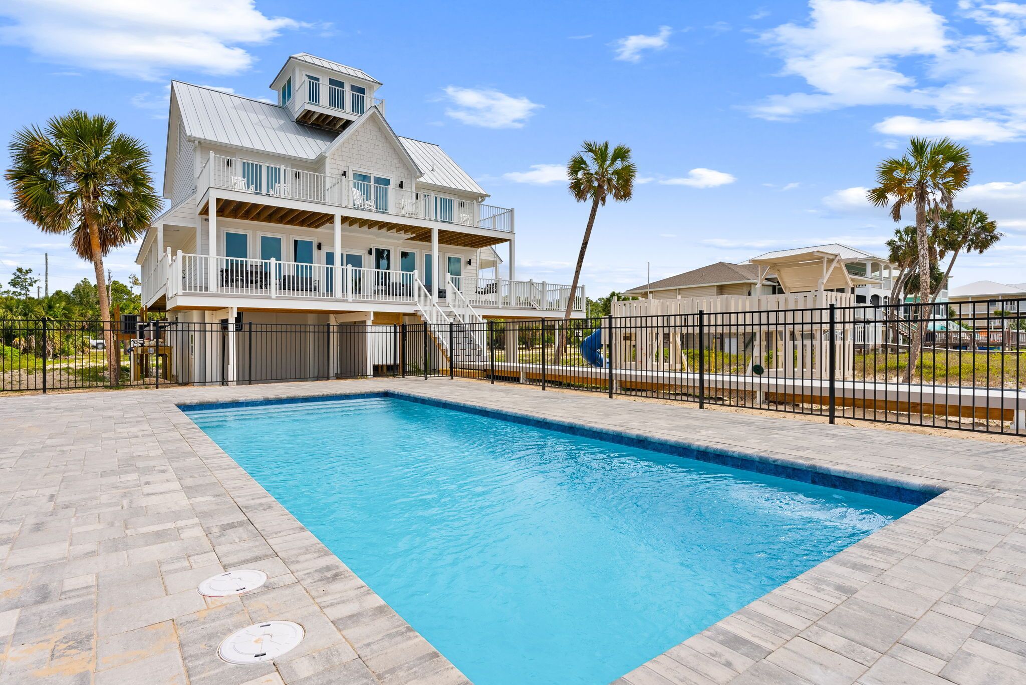 A heated pool
