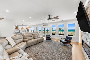 Smart TV - Gulf-Front Luxury | 8BR w/ Pool April 2026 & Private Boardwalk, Boats OK (Port St. Joe)