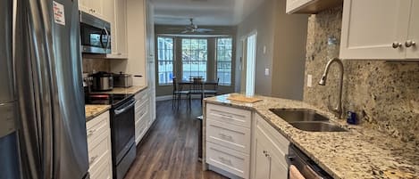 Microwave, oven, stovetop, dishwasher