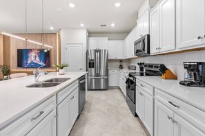 Microwave, oven, stovetop, dishwasher