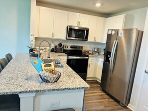 Microwave, stovetop, dishwasher