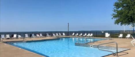 Outdoor pool, a heated pool