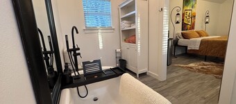 Cabin 1 of 4 comfortably nestled in a country setting with amazing sunset view