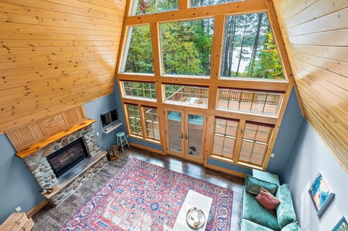 Lakefront Adirondack A Frame Chalet Direct Access to ATV and Snowmobile Trails